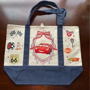 Disney Pixar Cars Tote Bag - Navy and Cream